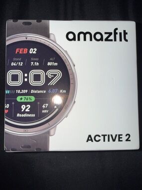 Amazfit Active 2 Smartwatch - sport black strap